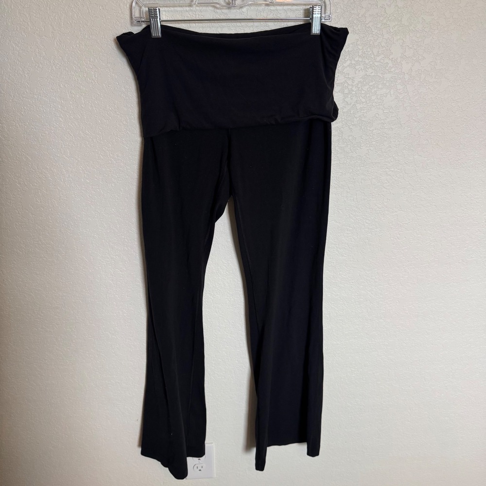 Lululemon Groove Foldover Flare Pants Size 14 Black